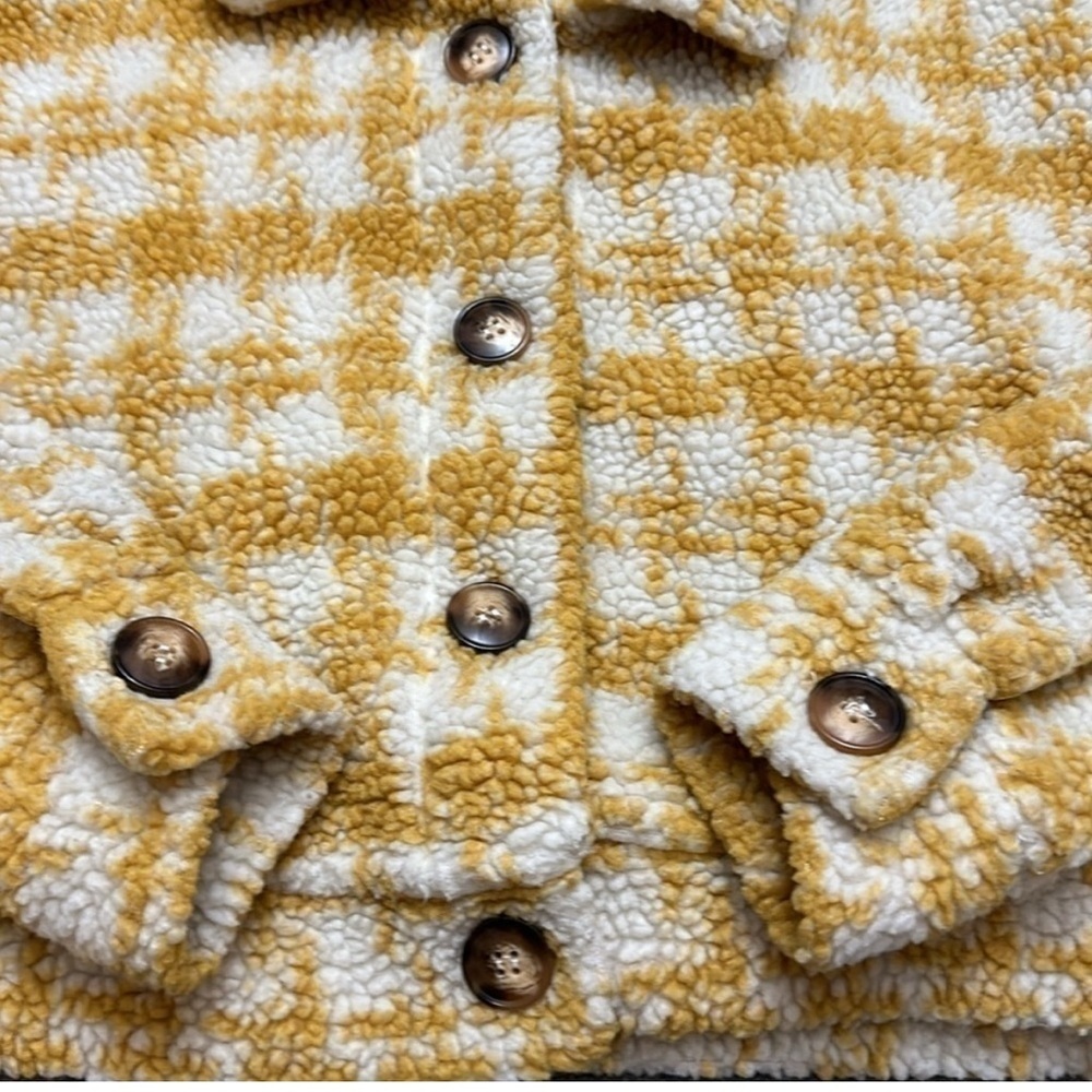HYFVE Mustard and Cream Teddy Coat - Picture 2 of 6